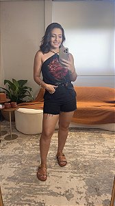 Regata Renda Estampada Flor Rosália