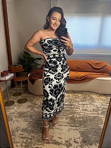 Top Tricot Floral Arabesque