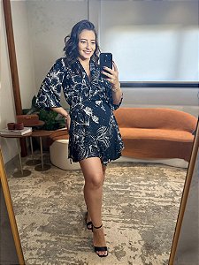 Vestido Curto Estampado Céu De Flor