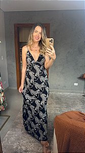 Vestido Alcinhas Estampado Tigres