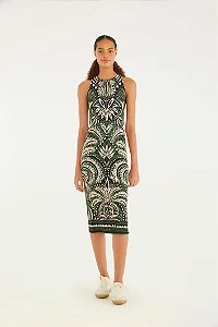 Vestido Midi Estampado Balamana