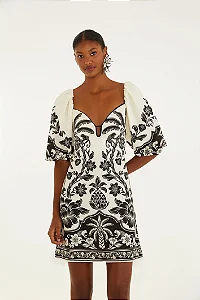 Vestido Curto Estampado Guanacaste