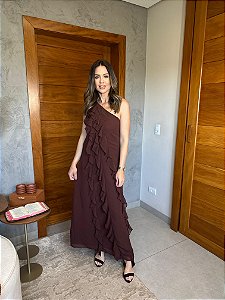 Vestido Longo Babados