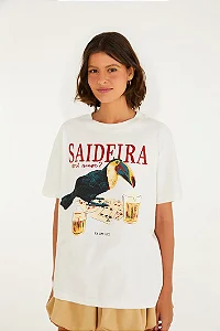 T-Shirt Média Saideira Off White