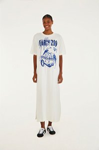 Vestido Midi Coco Gelado Azul