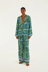 Calça Estampada Azulejo Florido