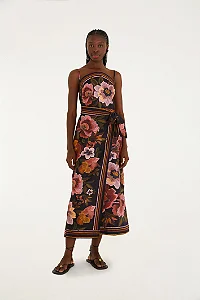 Vestido Cropped Estampado Floral Cléo