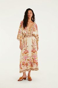 Saia Estampada Jardim Majestoso