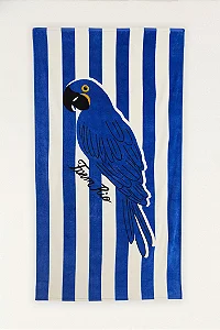 Toalha Chamego Arara Azul Listrada