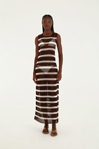 Vestido Crochê Listras