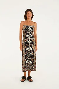 Vestido Midi Estampado Adriele