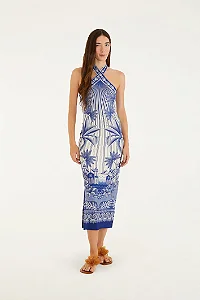 Vestido Midi Estampado Afeto Tropical