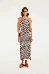 Saia Midi Estampada Amore