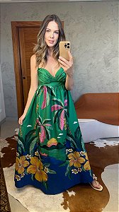 Vestido Longo Estampado Oásis