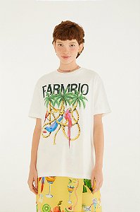 T-Shirt Media Cordas e Aves Colorida