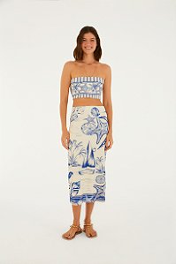 Saia Midi Estampada Aventureiro