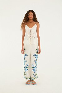 Calça Pantalona Estampada Laura