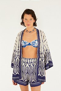 Kimono Estampado Peixe Correnteza