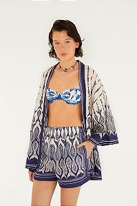 Short Estampado Peixe Correnteza