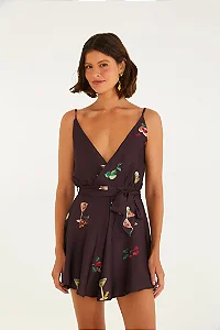 Macaquinho Estampado Coquetel Tropical