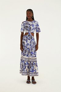 Vestido Cropped Estampado Paraíso De Flor