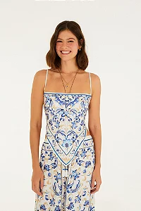 Regata Estampada Azulejaria