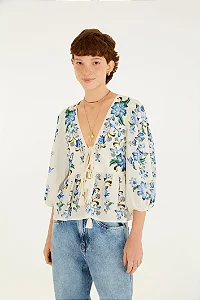 Bata Amarração Estampada Laura