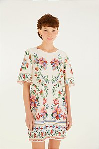 Vestido T-Shirt Manga Fofa Estampado Brisa Serena