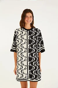 Vestido T-Shirt Estampado Peixe Copa