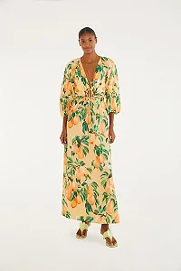 Vestido Longo Estampado Pera Chic