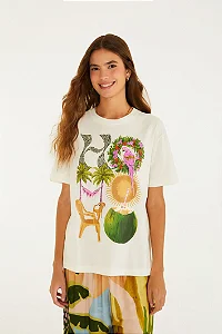 T-Shirt Media Hohoho Off White