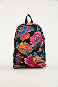 Mochila Xodó Rosas Pintadas Preto
