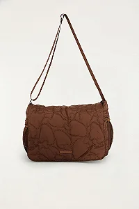 Bolsa Transversal Brisa Puffer Marrom
