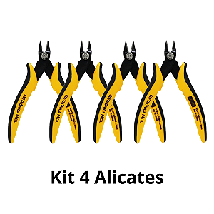 Kit 4 Alicates De Corte Eletrônica Fácil EF-170