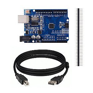 Kit 10 unidades placa compativel com Arduino Uno R3 SMD CH340 + Cabo usb