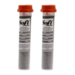 Kit Solda em fio 63 X 37 com fluxo resinoso 2 tubetes 11g