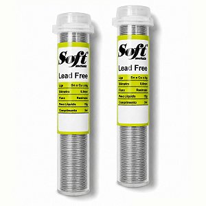 Kit Solda em fio Lead Free SEM CHUMBO 2 tubetes