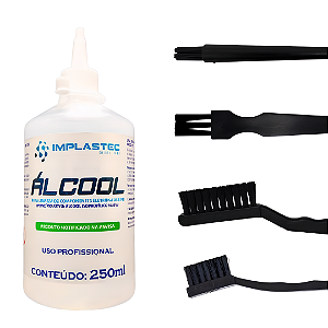 Kit de limpeza profissional - Alcool + 4 escovas
