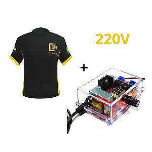 Kit aluno EF - Camiseta Eletrônica Fácil + Fonte ajustavel (220V)