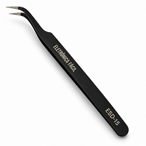 Pinça ESD 15 Curva - Eletrônica Fácil