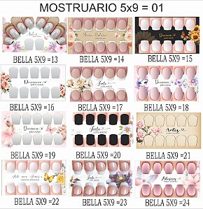 Cartão Adesivos Artesanais Unhas 1000 Cartões 12 Unhas