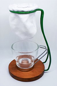Coador de café individual com caneca de vidro