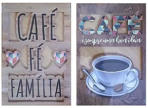 Quadro Recortado de Temas de Café