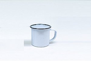 Caneca esmaltada branca - 150ml
