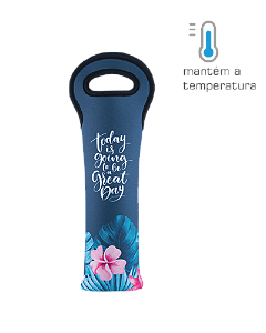 Porta Garrafa  em Neoprene Boccati (flores)