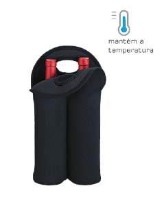 Porta Garrafa em Neoprene p/ 2 garrafas - Boccati