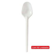 COLHER DE FESTA BRANCA (50 UNID) 12CM