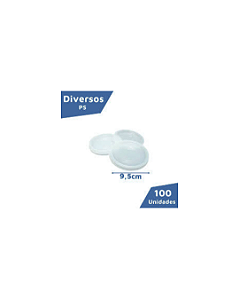 TAMPA POTE 300/400/500ML TRANSLÚCIDA (100UNID)