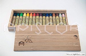 CAIXA DE BAMBU com 16 Bastões Sortidos