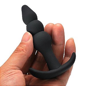 Plug Anal em Silicone Escalonado